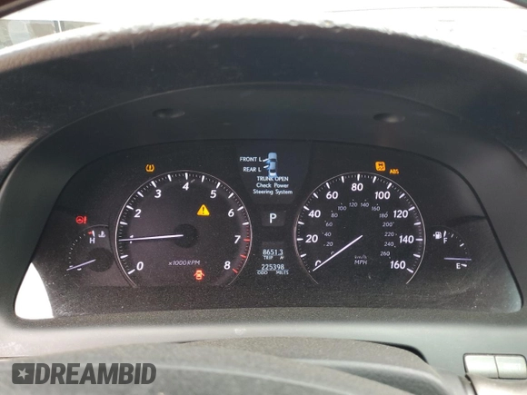 2007 Lexus LS 460 with VIN JTHBL46F175005741, listed as a Copart auction lot 59982435 with 225,398 mi miles and Clean title. Bid and sale history available at DreamBid. Image 9.