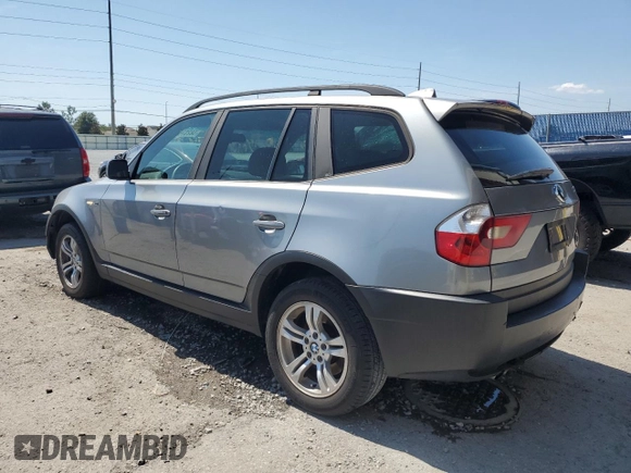 2005 BMW X3 3.0i with VIN WBXPA93495WD11807, listed as a Copart auction lot 58257665 with 207,752 mi miles and Salvage title. Bid and sale history available at DreamBid. Image 2.
