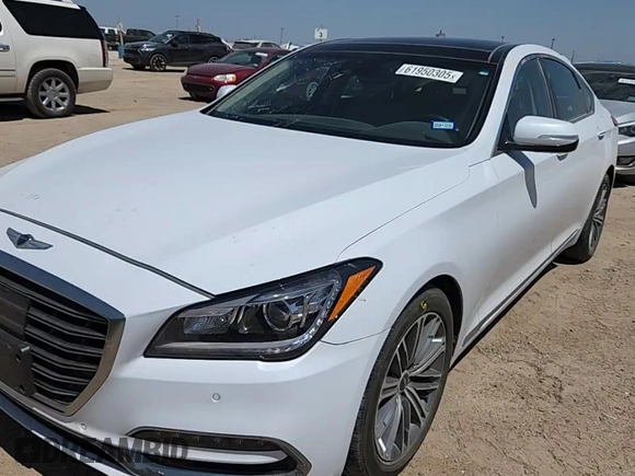 2018 Genesis G80 3.8L with VIN KMHGN4JE6JU216605, listed as a Copart auction lot 61950305 with 34,919 mi miles and Salvage title. Bid and sale history available at DreamBid. Image 13.