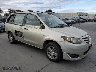 2005 Mazda MPV LX with VIN JM3LW28J350541157, listed as a Copart auction lot 78485524 with 213,554 mi miles and Salvage Title. Bid and sale history available at carsss.com. Image 4.