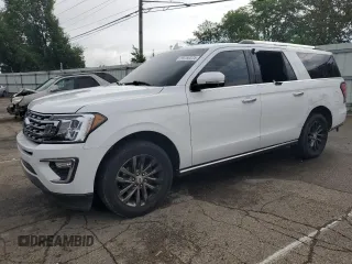 2019 Ford Expedition Max Limited z VIN 1FMJK1KT3KEA19798, wystawiony jako Copart lot #59756375 z przebiegiem 156 626 mil mil oraz Czysty tytuł • Clean title. Historia ofert i sprzedaży dostępna na DreamBid. Obrazek 1.