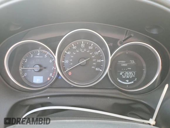 2016 Mazda CX-5 Sport with VIN JM3KE4BY4G0734582, listed as a Copart auction lot 55908515 with 52,323 mi miles and Salvage title. Bid and sale history available at DreamBid. Image 9.