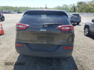 2015 Jeep Cherokee Sport with VIN 1C4PJLAB9FW720187, listed as a Copart auction lot 53091225 with 154,545 mi miles and Salvage Title. Bid and sale history available at carsss.com. Image 6.