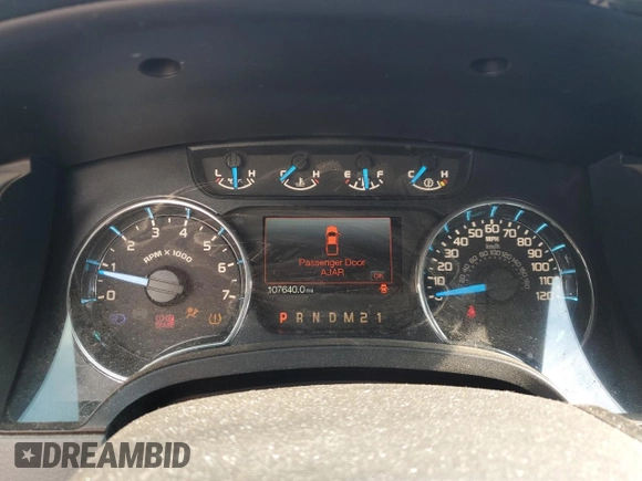 2013 Ford F-150 XL with VIN 1FTFW1EF8DFC59091, listed as a Copart auction lot 61582485 with 107,640 mi miles and Salvage title. Bid and sale history available at DreamBid. Image 9.
