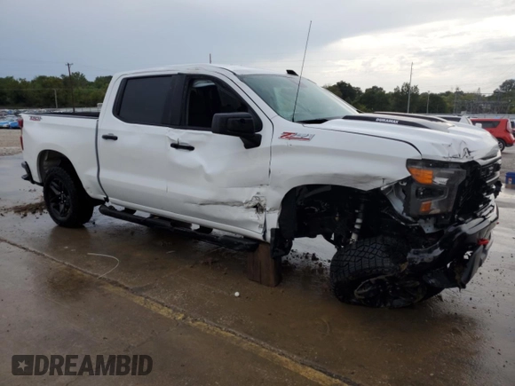 2024 Chevrolet Silverado 1500 Custom Trail Boss with VIN 3GCUDCE81RG321446, listed as a Copart auction lot 72214744 with 3,581 mi miles and Salvage Title. Bid and sale history available at carsss.com. Image 4.
