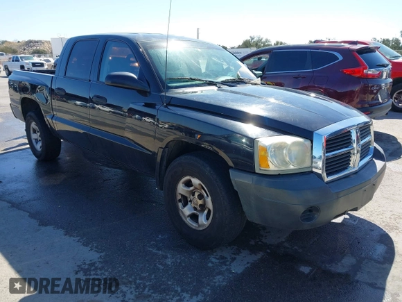 2005 Dodge Dakota ST with VIN 1D7HE28K45S157490, listed as a IAAI auction lot 41778765 with 187,575 mi miles and . Bid and sale history available at DreamBid. Image 1.