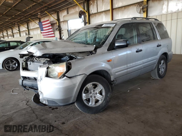 2006 Honda Pilot LX with VIN 5FNYF281X6B036928, listed as a Copart auction lot 46869695 with 165,249 mi miles and Salvage title. Bid and sale history available at DreamBid. Image 1.