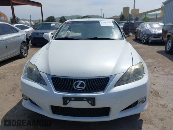 2010 Lexus IS 350 C with VIN JTHFE2C24A2501630, listed as a IAAI auction lot 42047403 with 90,754 mi miles and . Bid and sale history available at DreamBid. Image 13.