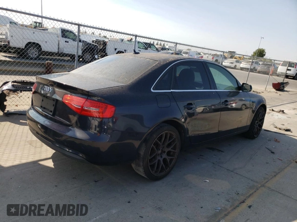 2013 Audi A4 Premium with VIN WAUAFAFL9DN020294, listed as a Copart auction lot 68591144 with 172,230 mi miles and Clean Title. Bid and sale history available at carsss.com. Image 3.