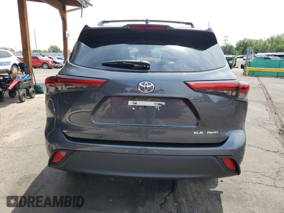 2023 Toyota Highlander L with VIN 5TDKDRBH5PS005383, listed as a Copart auction lot 59811145 with 18,507 mi miles and Salvage title. Bid and sale history available at DreamBid. Image 6.