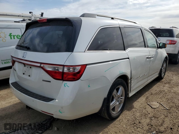2013 Honda Odyssey Touring with VIN 5FNRL5H9XDB037076, listed as a Copart auction lot 51978345 with 145,897 mi miles and Salvage Title. Bid and sale history available at carsss.com. Image 3.