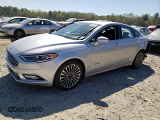 2018 Ford Fusion Hybrid Titanium with VIN 3FA6P0RU6JR155543, listed as a Copart auction lot 46081033 with 76,466 mi miles. Bid and sale history available at carsss.com. Image 1.