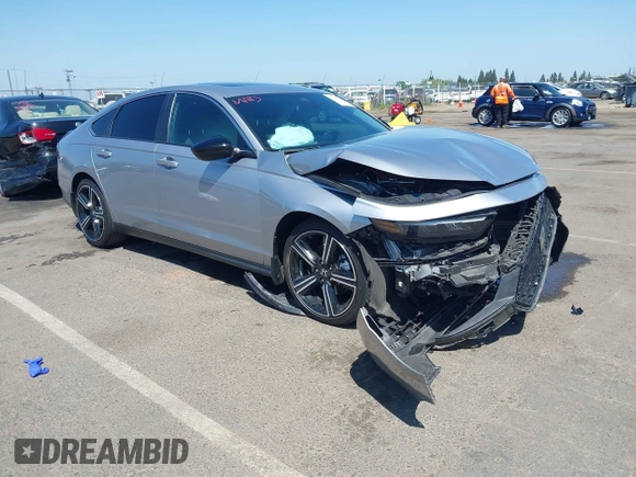 2023 Honda Accord Sport with VIN 1HGCY2F52PA045841, listed as a IAAI auction lot 42224595 with 25,549 mi miles and . Bid and sale history available at DreamBid. Image 1.