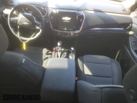 2023 Chevrolet Traverse LT Cloth with VIN 1GNERGKW7PJ272577, listed as a Copart auction lot 57145305 with 7,190 mi miles and Salvage title. Bid and sale history available at DreamBid. Image 8.
