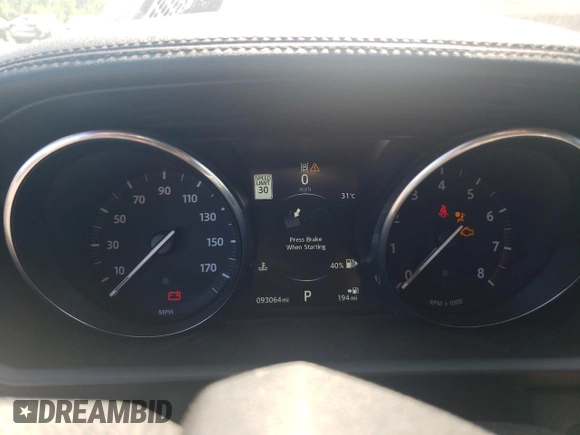 2016 Land Rover Range Rover Sport HSE with VIN SALWR2VFXGA562493, listed as a Copart auction lot 60824745 with 93,064 mi miles and Salvage title. Bid and sale history available at DreamBid. Image 9.