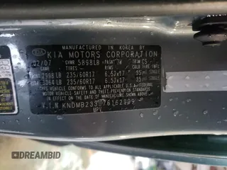 2007 Kia Sedona LX with VIN KNDMB233576162999, listed as a Copart auction lot 44761085 with 184,798 mi miles and Salvage Title. Bid and sale history available at carsss.com. Image 13.