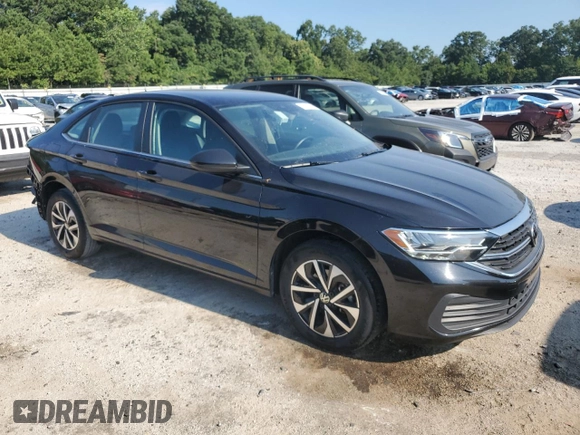 2024 Volkswagen Jetta S with VIN 3VW5M7BU8RM031765, listed as a Copart auction lot 63700505 with 40,808 mi miles and Clean title. Bid and sale history available at DreamBid. Image 4.