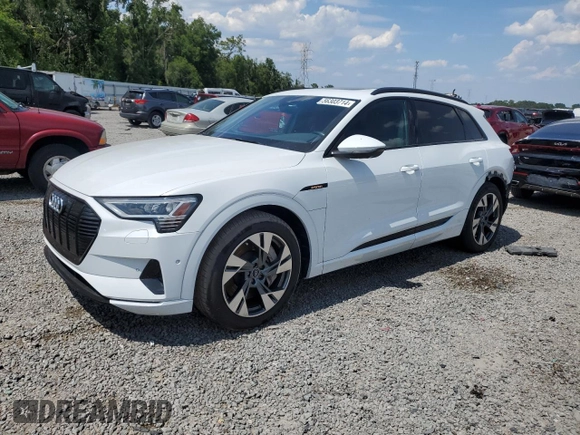 2021 Audi e-tron Premium z VIN WA1AAAGE5MB010441, wystawiony jako Copart lot #56303714 z przebiegiem 30 441 mil mil oraz . Historia ofert i sprzedaży dostępna na DreamBid. Obrazek 1.