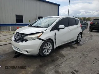 2014 Nissan Note S with VIN 3N1CE2CPXEL418968, listed as a Copart auction lot 51977225 with 153,123 mi miles and Salvage Title. Bid and sale history available at DreamBid. Image 1.