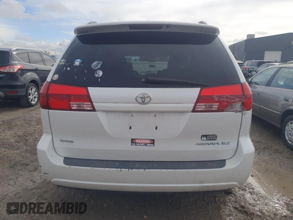 2004 Toyota Sienna XLE with VIN 5TDZA22C14S120092, listed as a Copart auction lot 51095595 with 0 mi miles and Salvage Title. Bid and sale history available at carsss.com. Image 6.