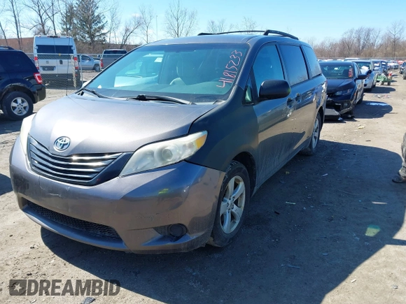 2011 Toyota Sienna with VIN 5TDZK3DC6BS125737, listed as a IAAI auction lot 41815233 with 248,318 mi miles. Bid and sale history available at carsss.com. Image 17.