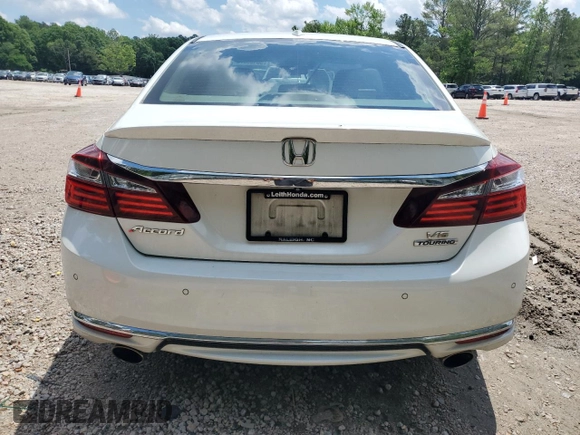 2017 Honda Accord Touring with VIN 1HGCR3F93HA025265, listed as a Copart auction lot 56406375 with 156,273 mi miles and Salvage title. Bid and sale history available at DreamBid. Image 6.