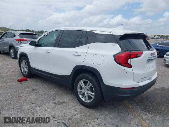 2021 GMC Terrain SLE with VIN 3GKALMEV3ML360383, listed as a IAAI auction lot 41956162 with 27,074 mi miles and . Bid and sale history available at carsss.com. Image 3.