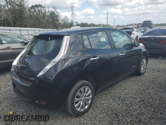 2015 Nissan LEAF SV with VIN 1N4AZ0CPXFC315808, listed as a Copart auction lot 47897795 with 56,918 mi miles and Clean title. Bid and sale history available at DreamBid. Image 3.