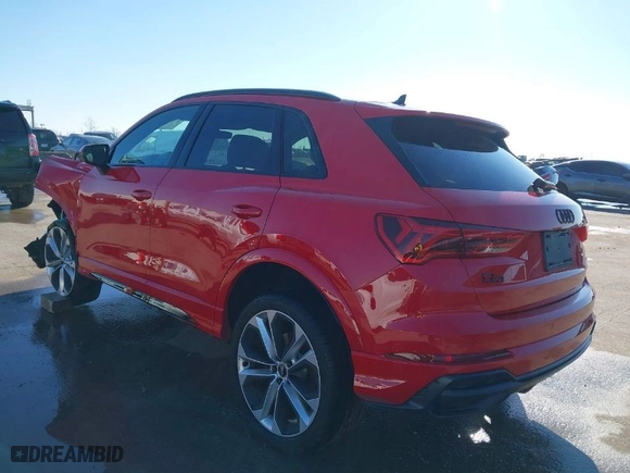2022 Audi Q3 S line Premium Plus with VIN WA1EECF35N1041164, listed as a IAAI auction lot 41645187 with 10,453 mi miles. Bid and sale history available at carsss.com. Image 3.