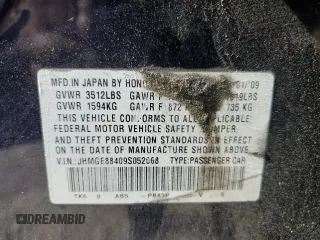 2009 Honda Fit Sport z VIN JHMGE88409S052668, wystawiony jako Copart lot #56142275 z przebiegiem 118 445 mil mil oraz Szkoda całkowita • Salvage title. Historia ofert i sprzedaży dostępna na DreamBid. Obrazek 12.