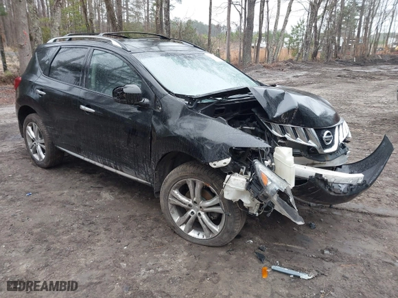 2010 Nissan Murano SL with VIN JN8AZ1MW1AW111514, listed as a IAAI auction lot 41519790 with 145,153 mi miles. Bid and sale history available at carsss.com. Image 1.