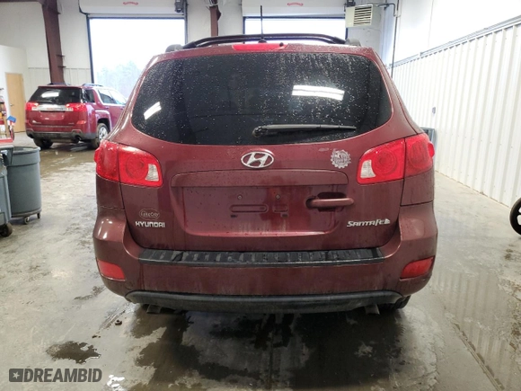 2009 Hyundai Santa Fe GLS with VIN 5NMSG13D79H284362, listed as a Copart auction lot 49079705 with 0 mi miles and Salvage Title. Bid and sale history available at carsss.com. Image 6.