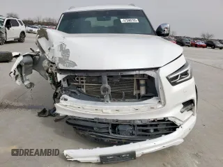 2021 Infiniti QX80 SENSORY with VIN JN8AZ2BE0M9267630, listed as a Copart auction lot 47590705 with 114,051 mi miles and Salvage Title. Bid and sale history available at carsss.com. Image 5.