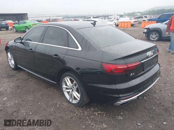 2020 Audi A4 Premium Plus with VIN WAUENAF41LA052093, listed as a IAAI auction lot 39436553 with 30,810 mi miles and . Bid and sale history available at carsss.com. Image 3.