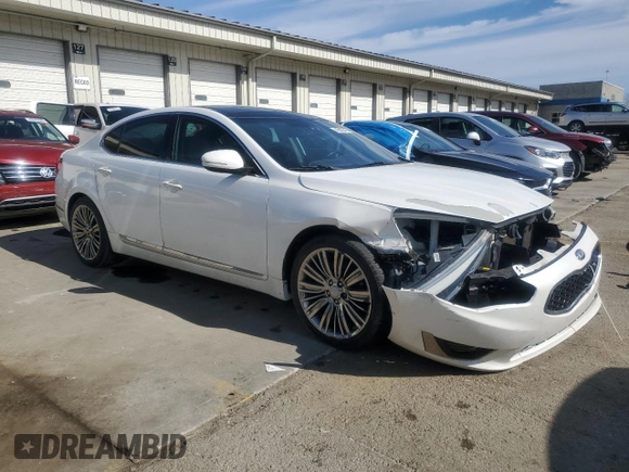 2014 Kia Cadenza Limited with VIN KNALN4D78E5141385, listed as a Copart auction lot 49593545 with 112,991 mi miles and Salvage Title. Bid and sale history available at carsss.com. Image 4.