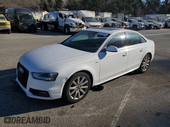 2014 Audi A4 Premium z VIN WAUAFAFL5EN014574, wystawiony jako Copart lot #47197225 z przebiegiem 125 275 mil mil oraz Szkoda całkowita • Salvage title. Historia ofert i sprzedaży dostępna na DreamBid. Obrazek 1.