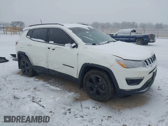 2018 Jeep Compass Latitude with VIN 3C4NJCBB8JT502584, listed as a IAAI auction lot 41559505 with 72,523 mi miles and . Bid and sale history available at DreamBid. Image 1.