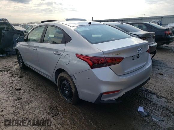 2022 Hyundai Accent SE with VIN 3KPC24A66NE162747, listed as a Copart auction lot 57546194 with 2,080 mi miles and Non repairable. Bid and sale history available at DreamBid. Image 3.