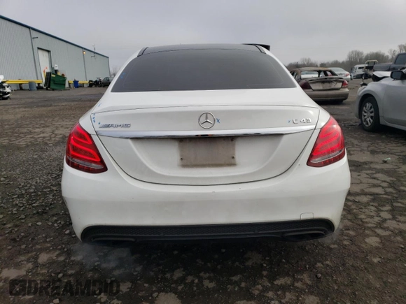 2018 Mercedes-Benz C 43 AMG with VIN 55SWF6EB9JU234998, listed as a Copart auction lot 87233064 with 75,432 mi miles and Salvage Title. Bid and sale history available at carsss.com. Image 6.