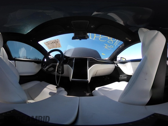 2017 Tesla Model S 100D with VIN 5YJSA1E22HF210635, listed as a IAAI auction lot 41854125 with 112,323 mi miles. Bid and sale history available at carsss.com. Image 21.