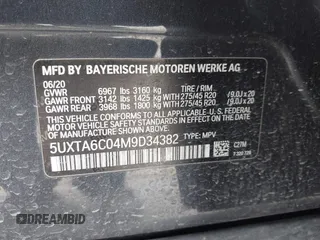 2021 BMW X5 xDrive45e with VIN 5UXTA6C04M9D34382, listed as a IAAI auction lot 42080996 with 24,638 mi miles and . Bid and sale history available at DreamBid. Image 9.