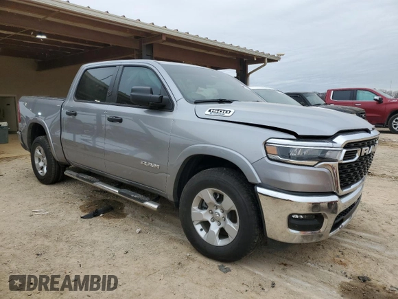 2025 Ram 1500 Big Horn with VIN 1C6RRFFG5SN509938, listed as a Copart auction lot 45376955 with 8,209 mi miles and Salvage Title. Bid and sale history available at carsss.com. Image 4.