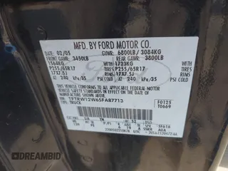 2005 Ford F-150 XLT z VIN 1FTRW12W65FA87713, wystawiony jako IAAI lot #42022705 z przebiegiem 197 781 mil mil oraz . Historia ofert i sprzedaży dostępna na DreamBid. Obrazek 9.