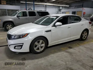 2015 Kia Optima LX z VIN KNAGM4A77F5643539, wystawiony jako Copart lot #60684265 z przebiegiem 142 003 mil mil oraz Czysty tytuł • Clean title. Historia ofert i sprzedaży dostępna na DreamBid. Obrazek 1.