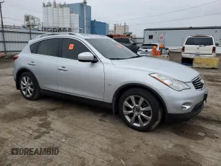 2014 Infiniti QX50 Journey with VIN JN1BJ0HR4EM191577, listed as a Copart auction lot 77344954 with 0 mi miles and Salvage Title. Bid and sale history available at carsss.com. Image 4.
