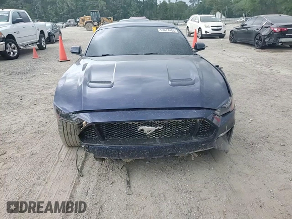 2018 Ford Mustang GT with VIN 1FA6P8CF9J5127828, listed as a Copart auction lot 53874405 with 76,996 mi miles and Salvage title. Bid and sale history available at DreamBid. Image 14.
