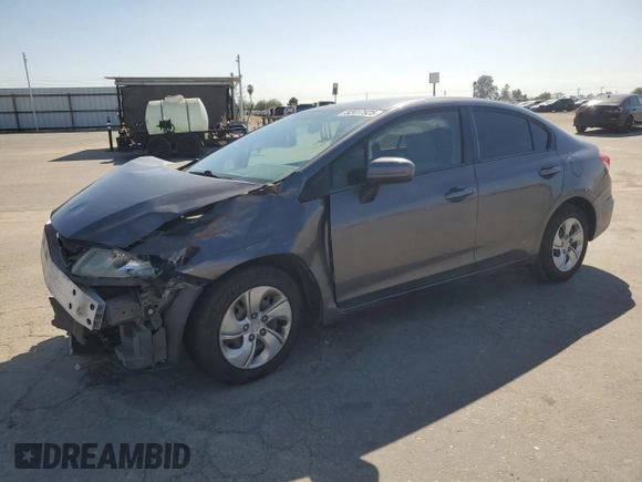 2015 Honda Civic Sedan LX with VIN 19XFB2F55FE262213, listed as a Copart auction lot 52417925 with 154,763 mi miles and Salvage Title. Bid and sale history available at carsss.com. Image 1.
