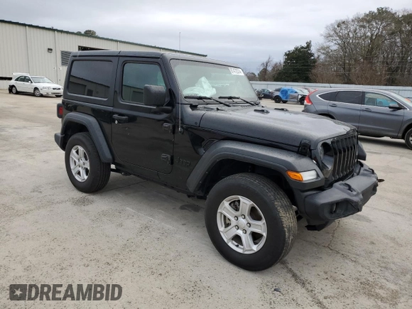 2021 Jeep Wrangler Sport S with VIN 1C4HJXAG8MW872384, listed as a Copart auction lot 87472574 with 49,684 mi miles and Salvage Title. Bid and sale history available at DreamBid. Image 4.