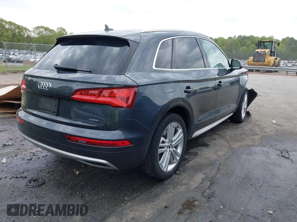 2019 Audi Q5 Premium Plus with VIN WA1BNAFY4K2038765, listed as a IAAI auction lot 42042264 with 58,557 mi miles. Bid and sale history available at carsss.com. Image 4.