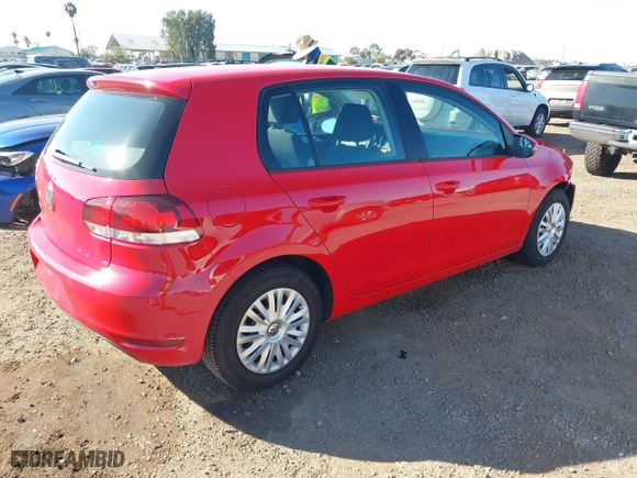 2010 Volkswagen Golf with VIN WVWDB7AJ7AW406433, listed as a IAAI auction lot 41651939 with 111,286 mi miles. Bid and sale history available at carsss.com. Image 4.